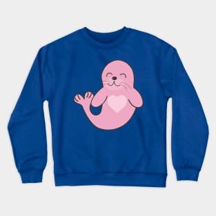 Cute Pink Seal Crewneck Sweatshirt